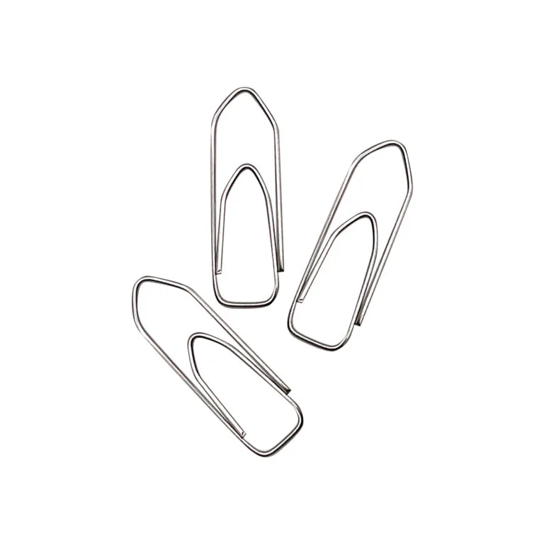 Clip cuadrado Nextep niquelado #2, 28mm, caja con 10 paquetes de 100 piezas