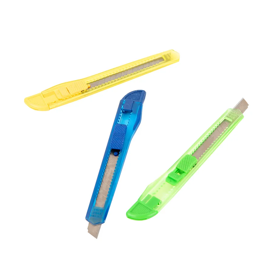 Cutter plástico Nextep chico, navaja 9mm, caja con 12 piezas