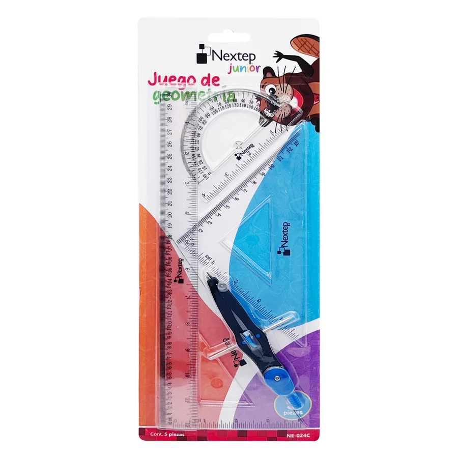 Juego de geometría Nextep grande, 5 piezas