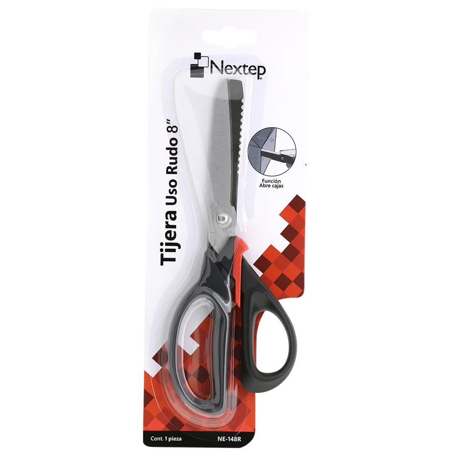 Tijera de Uso Rudo 8" con Abre Cajas — Nextep