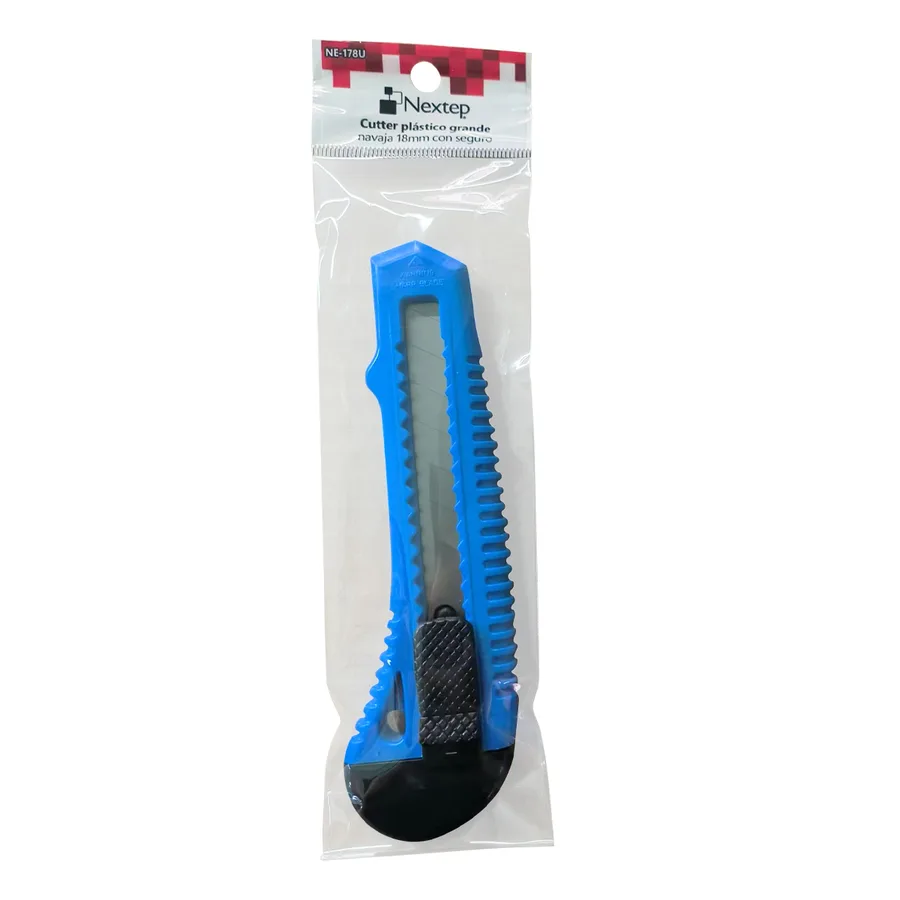 Cutter Plástico Grande con Seguro 18mm — Nextep